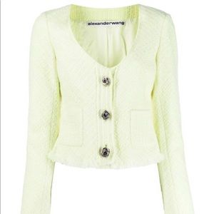 NEW Alexander Wang wool blend v neck coat